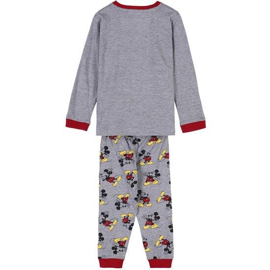 PIJAMA LARGO SINGLE JERSEY MICKEY GRAY
