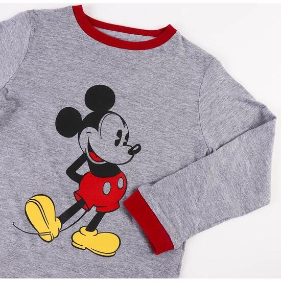 PIJAMA LARGO SINGLE JERSEY MICKEY GRAY