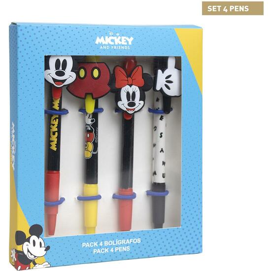 Bolígrafo Pack X4 Mickey Multicolor