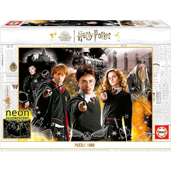 Harry Potter Puzzle Neón 1000 Piezas