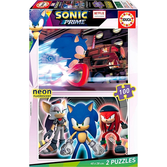 Comprar Sonic Puzzle Doble 2x100 Piezas Neón