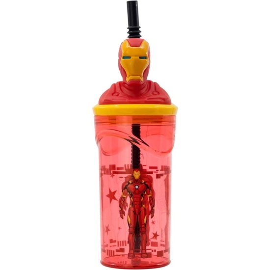 Comprar Avengers Iron Man Vaso Pajita Figura 3d 360 Ml