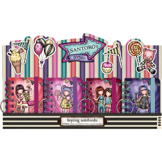 Display 16 Llaveros Mini Libreta Gorjuss™ Fairground Carousel