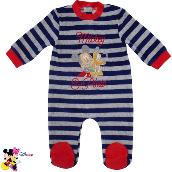 Mickey Pijama Terciopelo T3-6-12-18-24m
