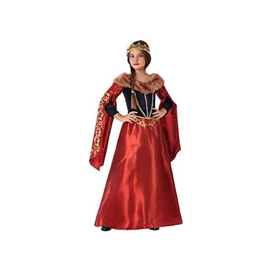 Comprar Disfraz Reina Medieval Rojo Infantil Talla - 5/6 Años