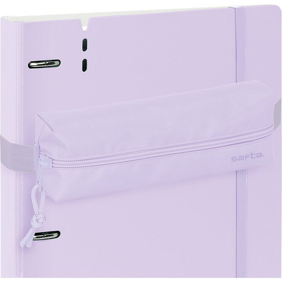 PORTATODO RECTANGULAR C/GOMA ELAST. 22CM SAFTA  LIGHT PURPLE