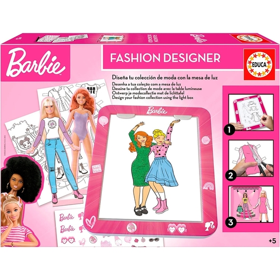 Comprar Barbie Crea Tus Diseños. Mesa Con Luz + 5 Años