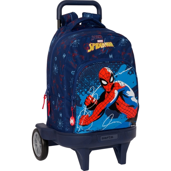 Comprar Mochila Gde. C/ruedas Compact Evol. Ext. Spider-man Neon