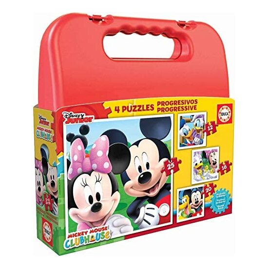 Comprar Maletin Con 4 Puzzles Mickey Mouse Only One