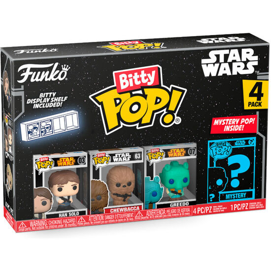 Blister 4 Figuras Bitty Pop Star Wars Han Solo