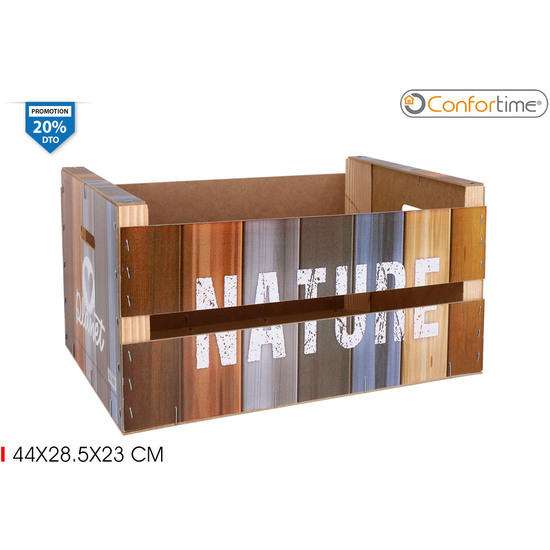 Caja Wood Brillo 44x28.5x23 Nature Confortime