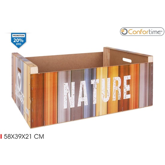Caja Wood Brillo58x39x21 Nature Confortime