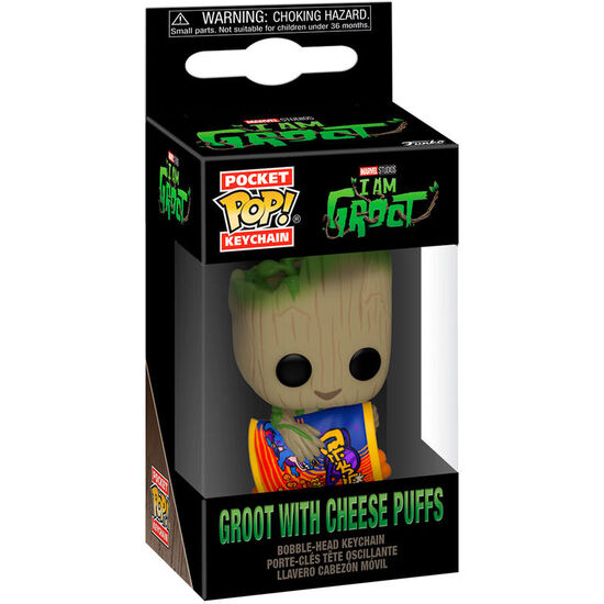 Comprar Llavero Pocket Pop Marvel I Am Groot - Groot With Cheese Puffs