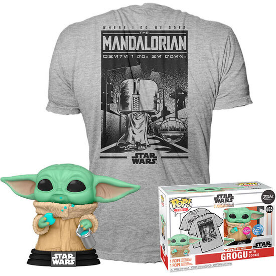 Comprar Set Figura Pop & Tee Star Wars Mandalorian Grogu Exclusive