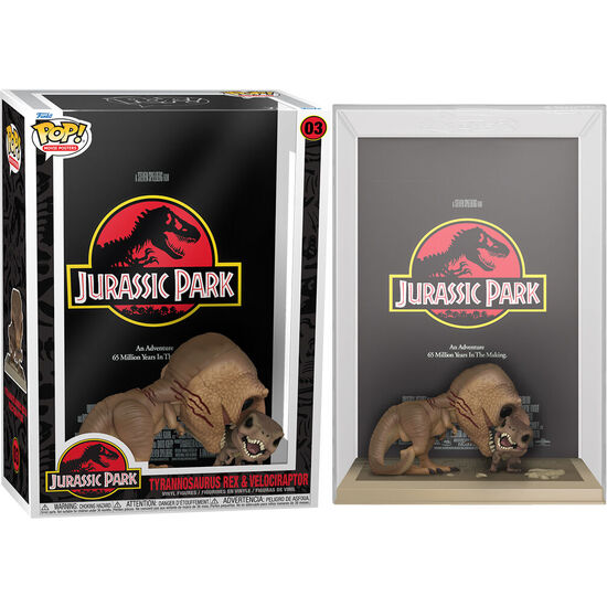 Comprar Figura Pop Movie Poster Jurassic Park Tyrannosaurus Rex And Velociraptor