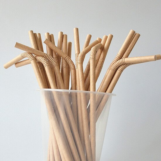 SET-50 PAJITAS CARTON KRAFT 197X6MM ALGON