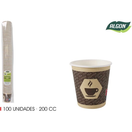 Comprar Set-100 Vaso Carton Café 200cc Algon