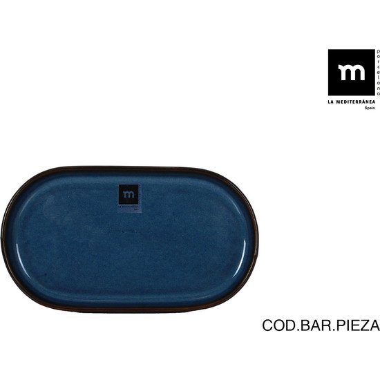 BANDEJA OVAL 20X11CM CHESTER BLUE INDE