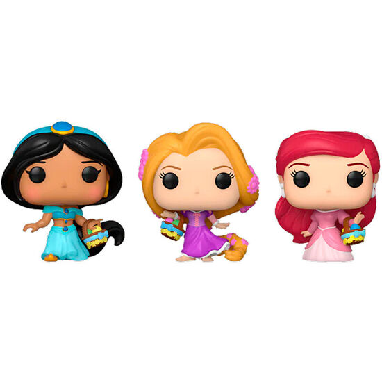 Comprar Blister 3 Figuras Carrot Pocket Pop Disney Princesas Rapunzel Ariel Jasmin