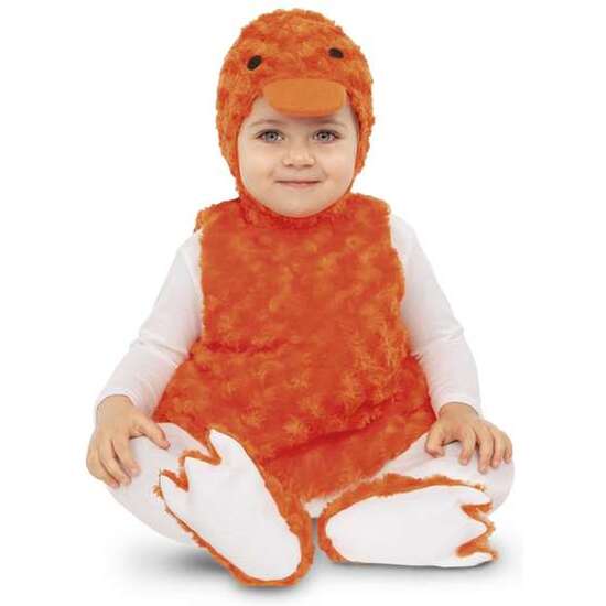 Comprar Disfraz Bebé Patito Peluche Naranja (vestido, Gorro, Cola Y Patucos) Talla 12-24 Meses
