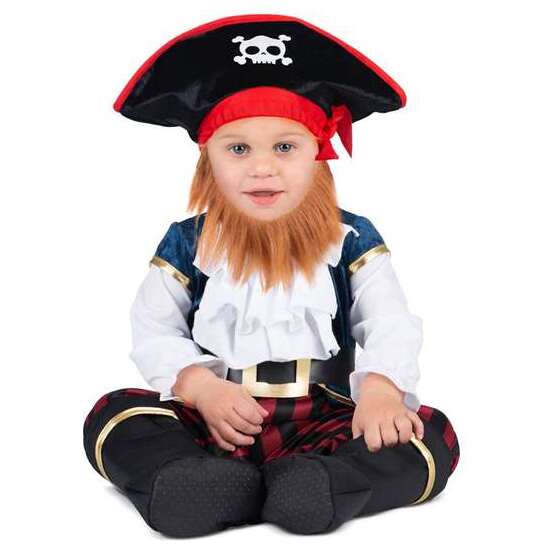 Comprar Disfraz Capitán Pirata 24-36 M (mono Con Cinturón Y Botas Integrados, Sombrero Y Barba)
