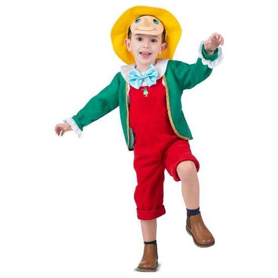 Comprar Disfraz Bebé Pinocho (gorro, Careta, Chaqueta Y Peto) Talla 24-36 Meses