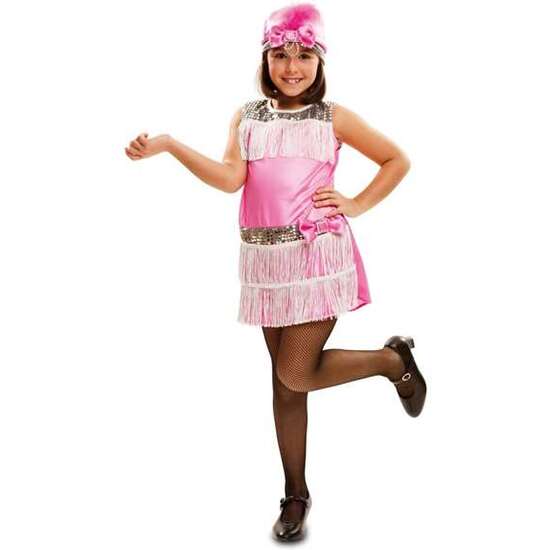 Comprar Disfraz Infantil Charleston Rosa 7-9 Años (vestido Y Tocado)