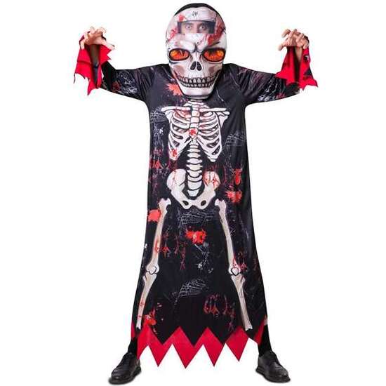 Comprar Disfraz Esqueleto Cabezudo Talla M-lhombre (mono Y Capucha 3d)