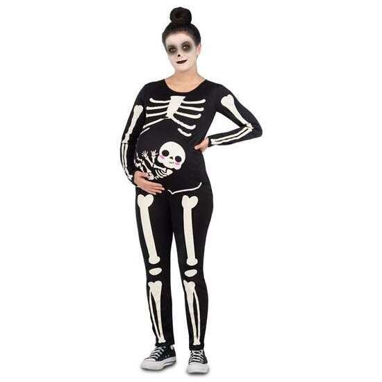 Comprar Disfraz Embarazada Esqueleto Mamá Y Bebé Talla única