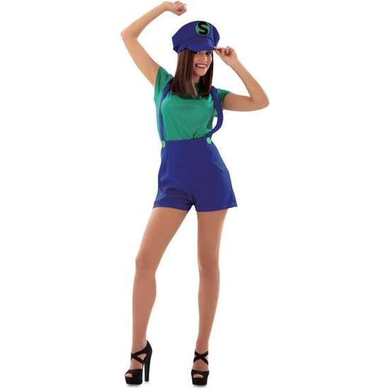 Comprar Disfraz Adulto Super Green Lady Ml (sombrero, Camiseta Y Pantalón Con Tirantes)
