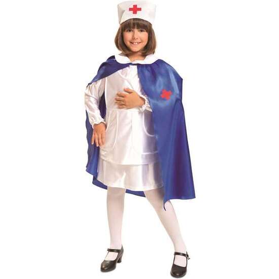 Disfraz Enfermera Con Capa 7-9 Años (cofia, Vestido Y Capa)