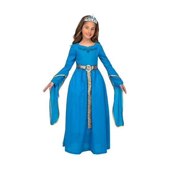 Disfraz Princesa Medieval Azul Talla 5-6 Y