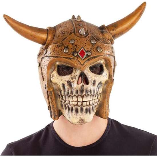 Full Viking Skull Latex Mask One Size