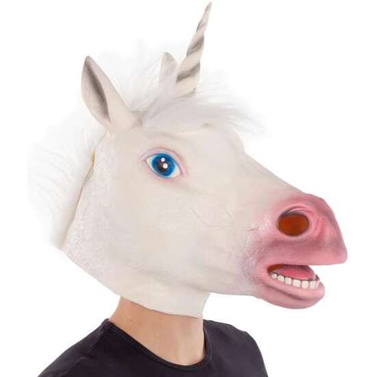 Comprar White Unicorn Latex Mask