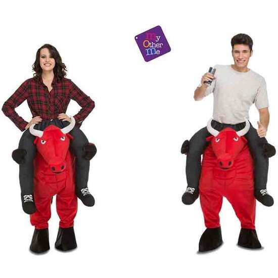 Disfraz Ride-on Toro Rojo Talla One Size Adult