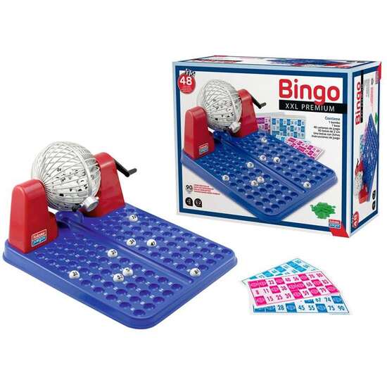 Bingo Xxl Premium 48 Cartones Y Bolas Imborrables 40x33x21 Cm
