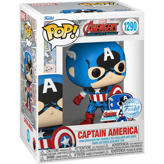 Figura Pop Marvel Los Vengadores Avengers Captain America Exclusive