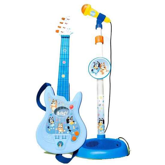 Comprar Guitarra Y Microfono Con Pie Extensible Bluey (altura Regulable) 60x30x17 Cm