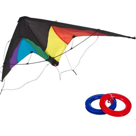 Comprar Cometa Stunt Kite Pop-up Magic Arco Iris 125x72 Cm