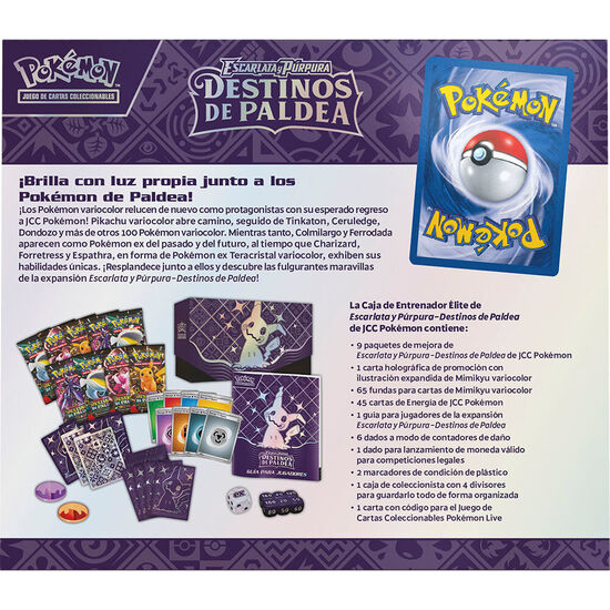 Estuche Juego Cartas Coleccionables Destinos De Paldea Escarlata Y Purpura Pokemon Español
