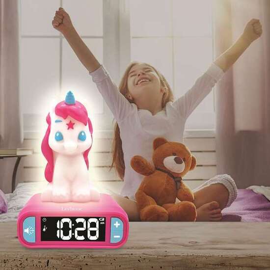 Comprar Despertador Digital Unicornio 3d. Con Efectos De Sonido. 15x10x20cm