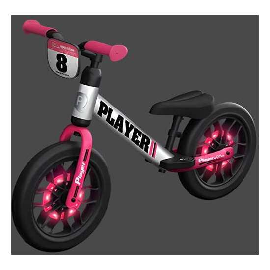 BICICLETA SIN PEDALES NEW BIKE PLAYER CON LUCES ROSA10