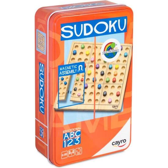 Juego Sudoku Madera Caja Metal