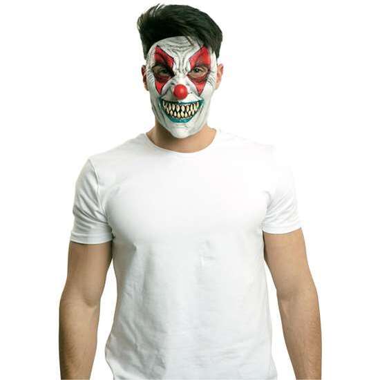 1/2 Clown Latex Mask One Size