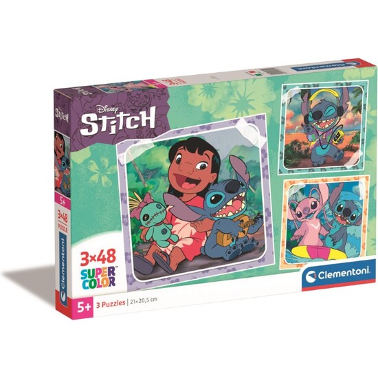 Puzzle 3x48 Pzas. Stitch Disney