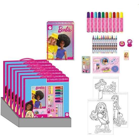 Comprar Conjunto De Papelería Coloreable Barbie 30.0 X 30.0 X 2.5 Cm