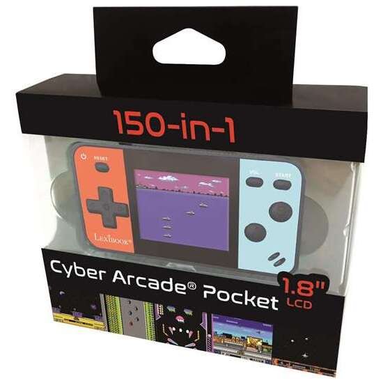 CONSOLA PORTÁTIL MINI  CYBER ARCADE CON PANTALLA 1.8 Y 150 JUEGOS INCLUIDOS. 14X13X3.50 CM