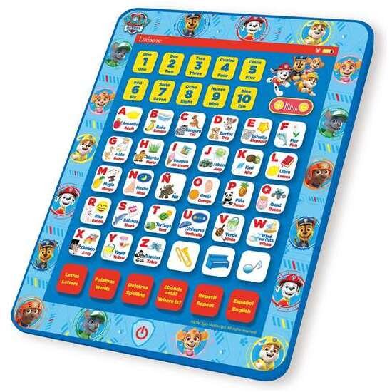 TABLET EDUCATIVA BILINGÜE INGLES-ESPAÑOL PAW PATROL CON 80 ACTIVIDADES. 34.50X23X2 CM LEXIBOOK