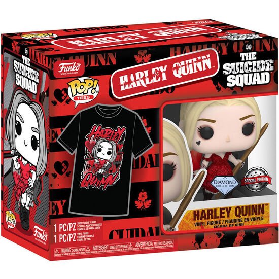 SET FIGURA POP & TEE DC COMICS ESCUADRON SUICIDA HARLEY QUINN