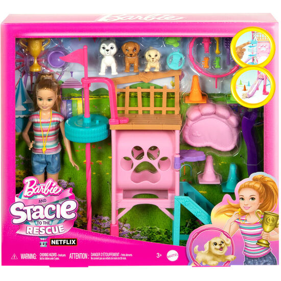 Comprar Muñeca + Parque Entrenamiento Cachorros Stacie Al Rescate Barbie